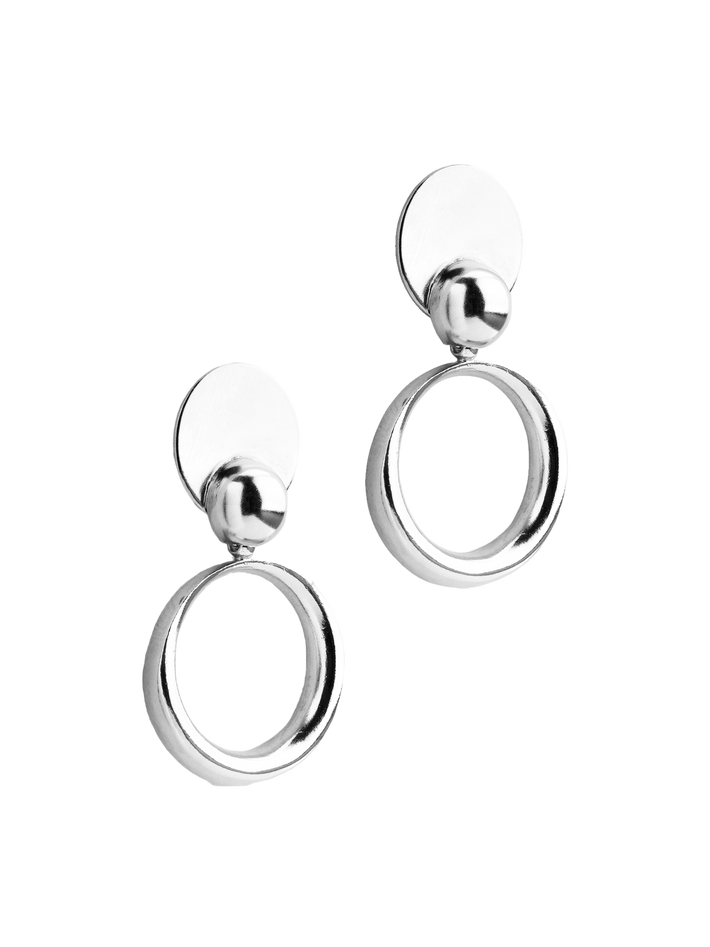 Canopies loop silver earrings