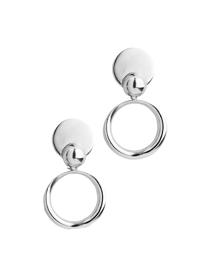 Canopies loop silver earrings