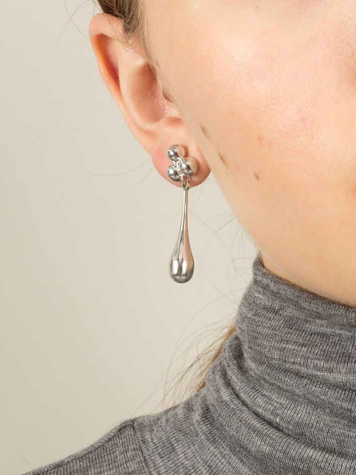 Pendal drop silver earrings