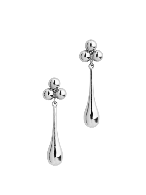 Pendal drop silver earrings photo