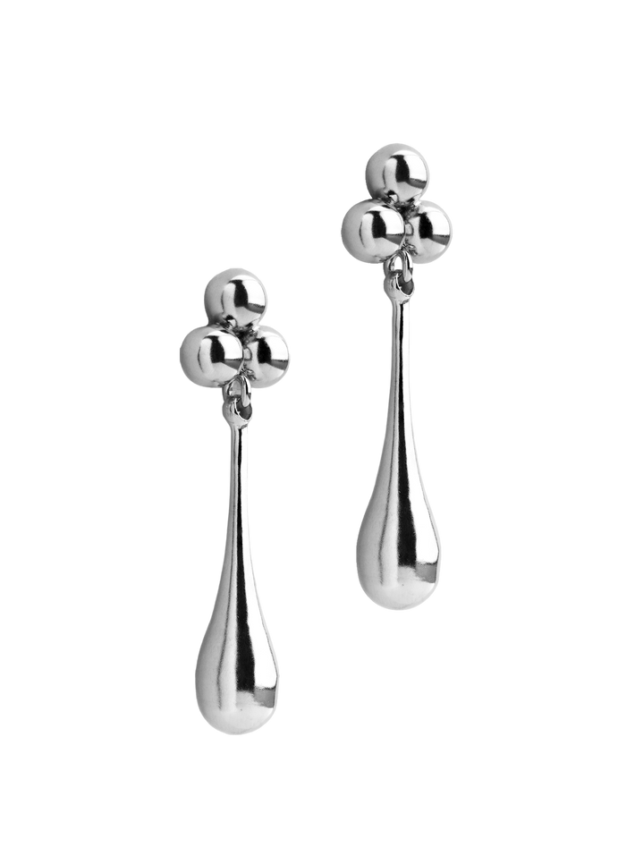 Pendal drop silver earrings