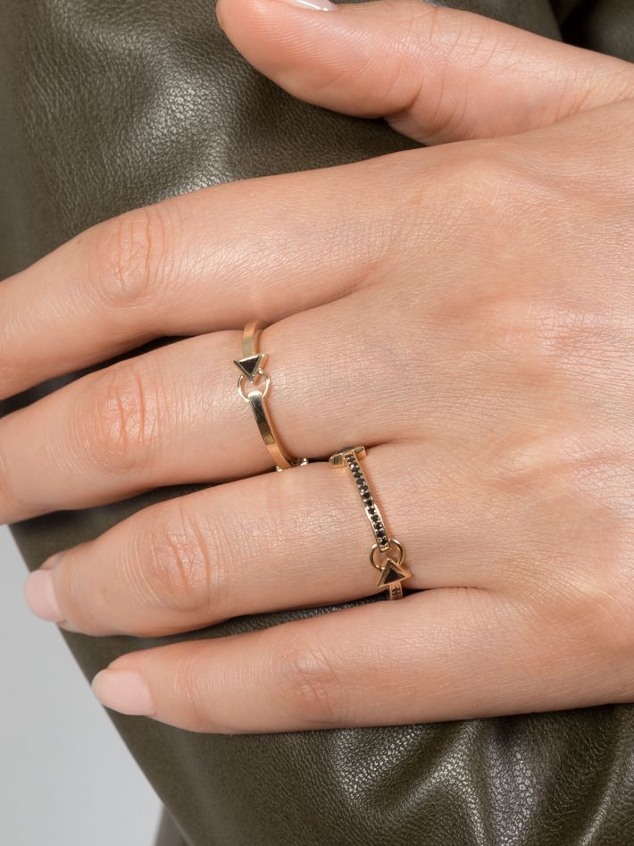 Foundation shape trio stacking ring