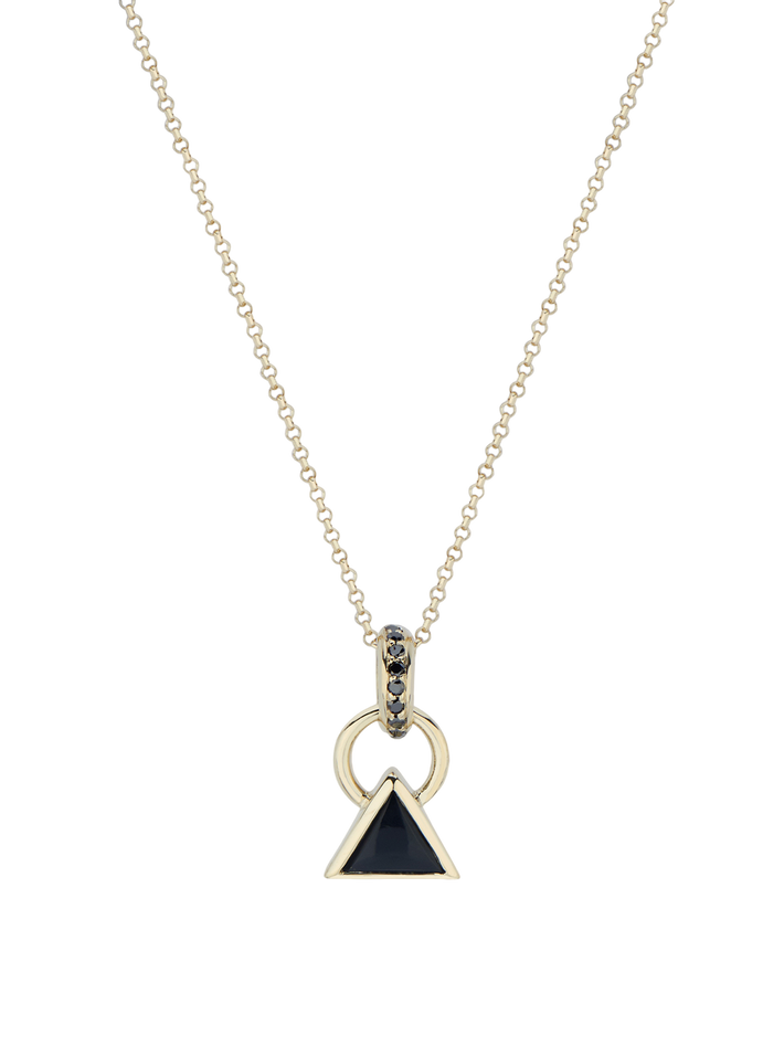 Foundation onyx & black diamond pendant necklace