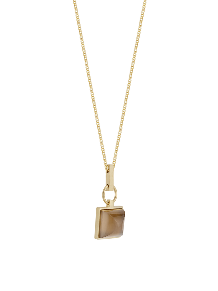 Grand square keep pendant necklace