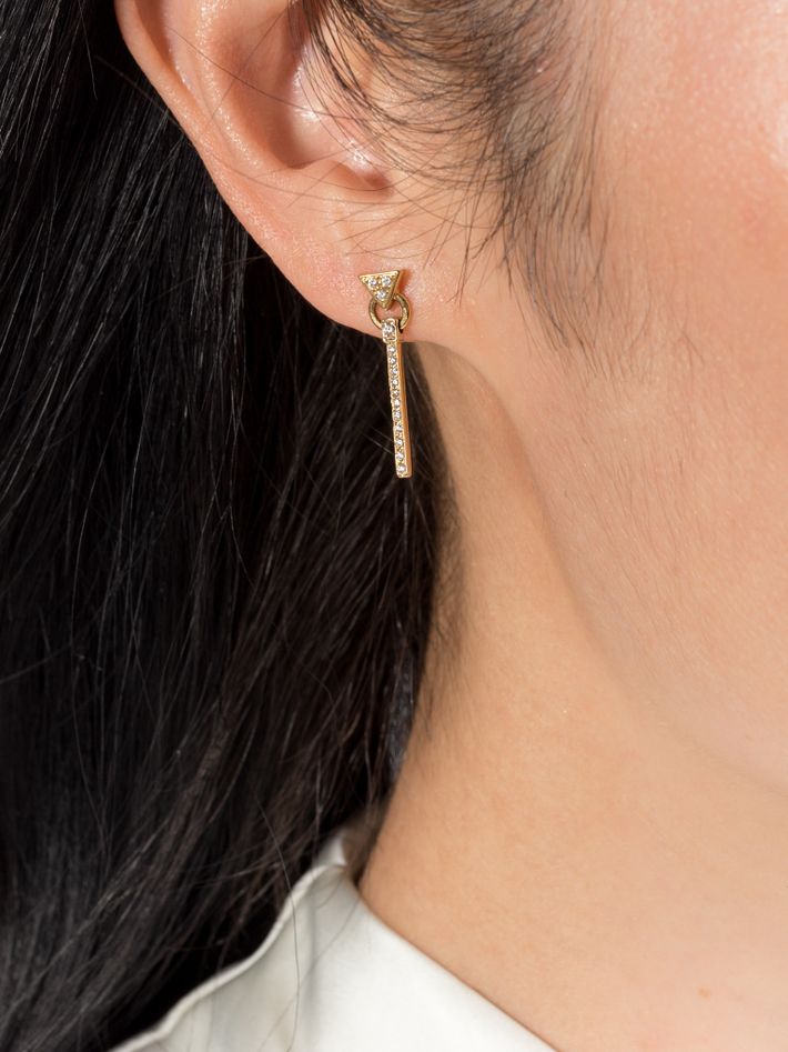 Foundation line drop earrings