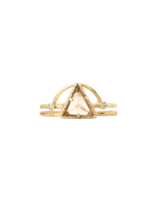 Power triangle ring -champagne photo