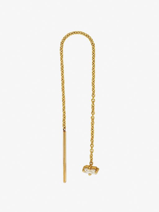 Floating baguette diamond chain threads photo