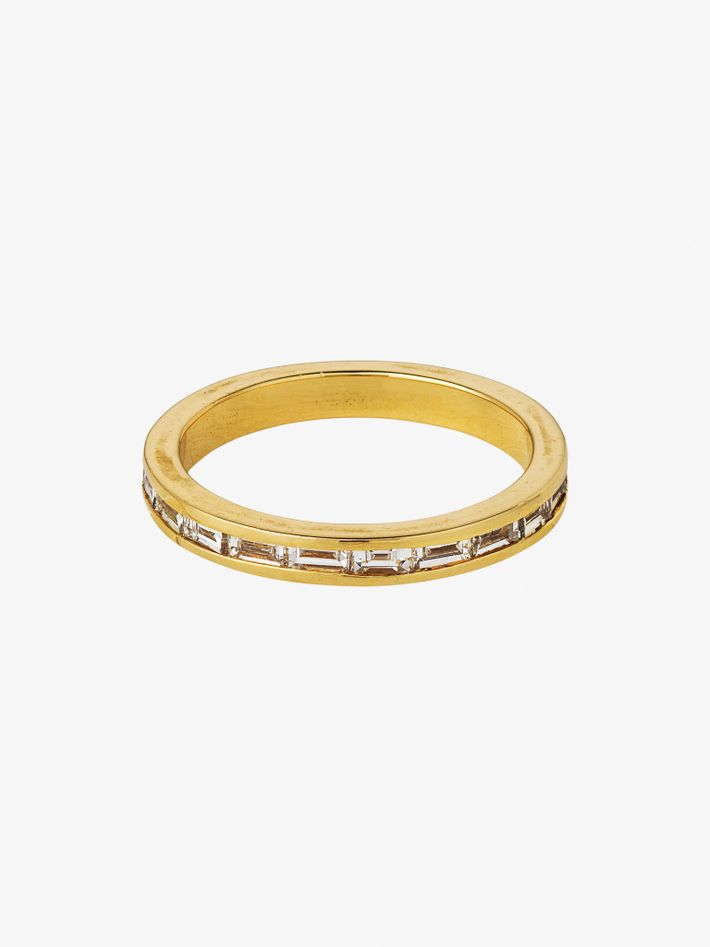 Othello white and black diamond eternity band
