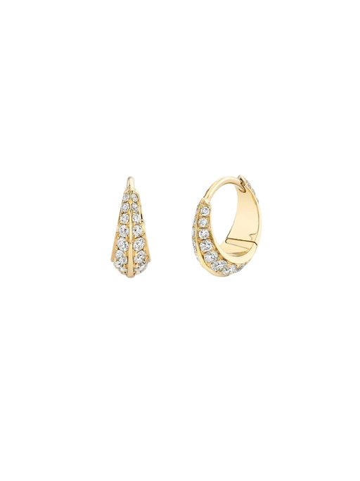Crescent Hoops with Double Sided Pave photo