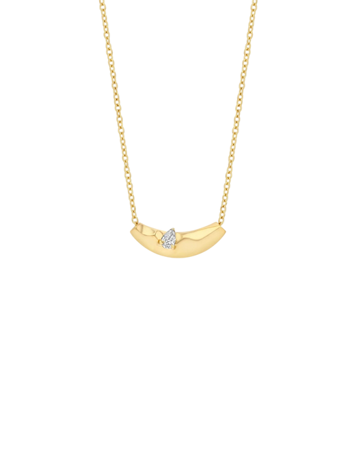 Mini Liquid Gold Slider with Pear Shaped Diamond photo
