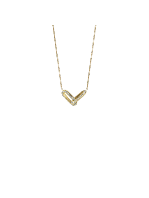 Two Sided Pave Linked Necklace photo