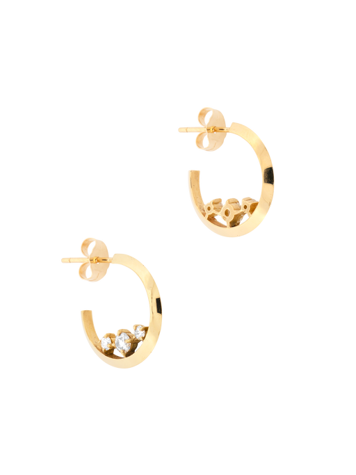 Eclat diamond knife edge hoops photo