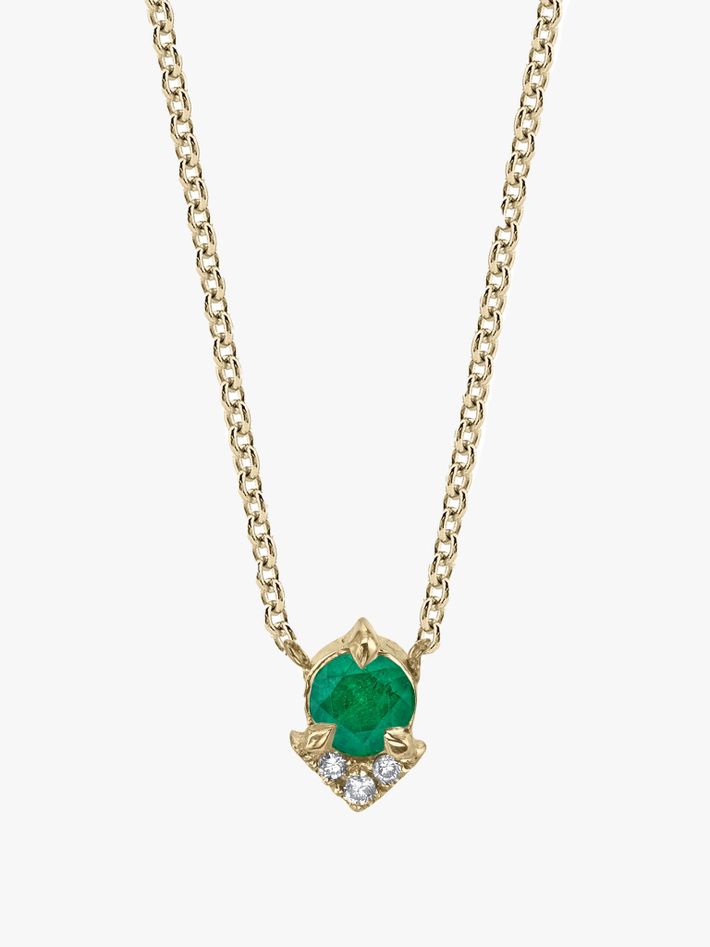 Emerald spike necklace