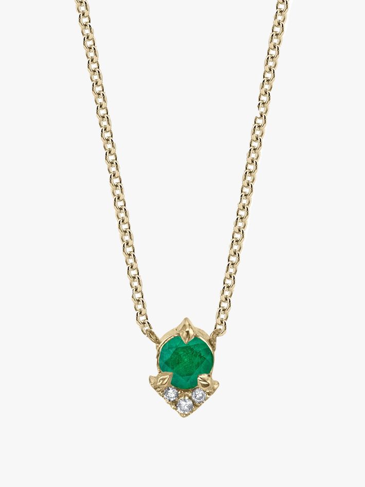 Emerald spike necklace