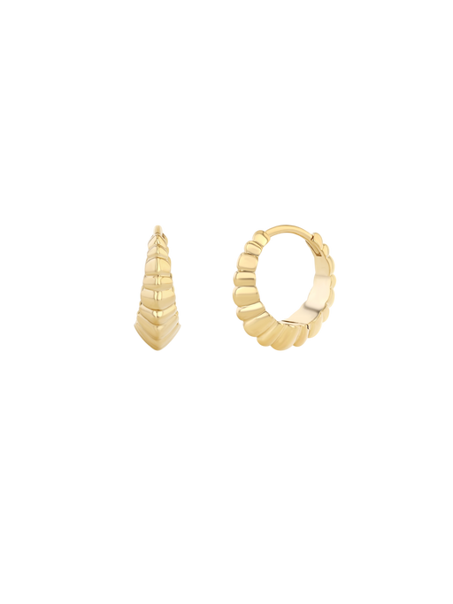 Medium Fluted Crescent Hoops photo