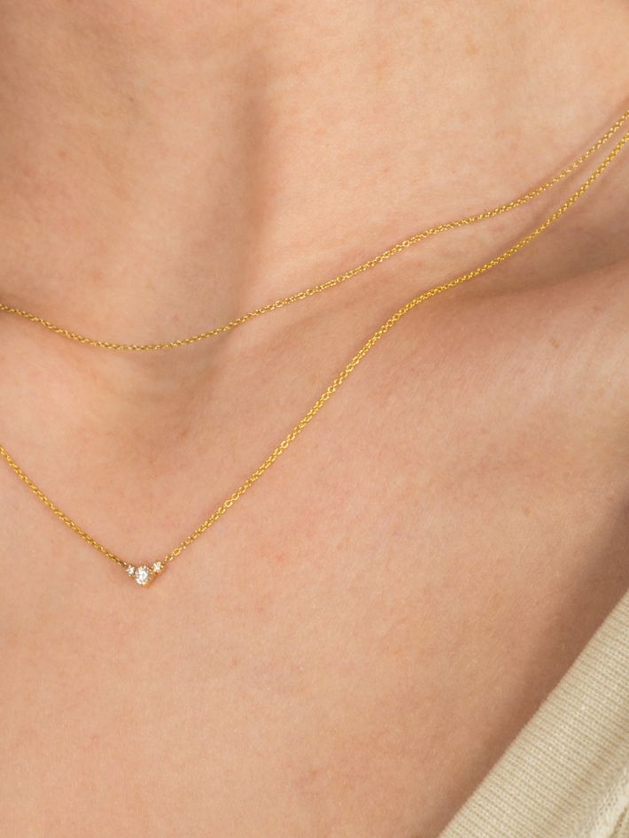 Eclat diamond triple v chain necklace