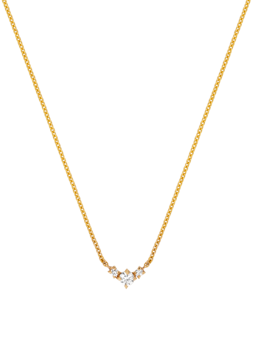 Eclat diamond triple v chain necklace photo