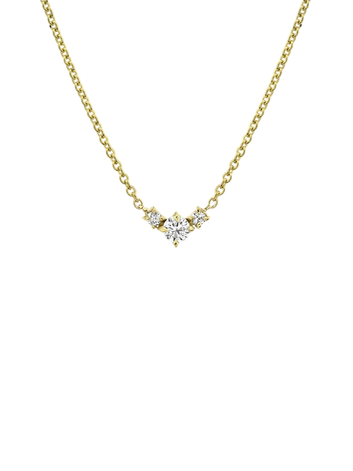 Eclat triple diamond v necklace photo