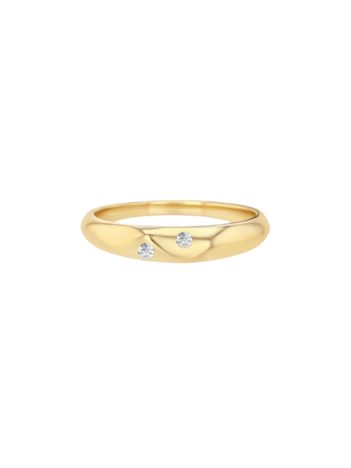 Petite Diamond Liquid Gold Ring photo