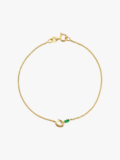 XS link baguette emerald bracelet photo