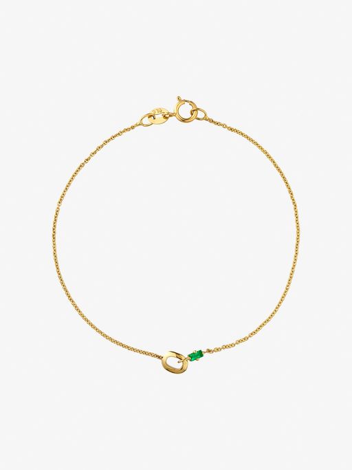 Xs link baguette emerald bracelet photo