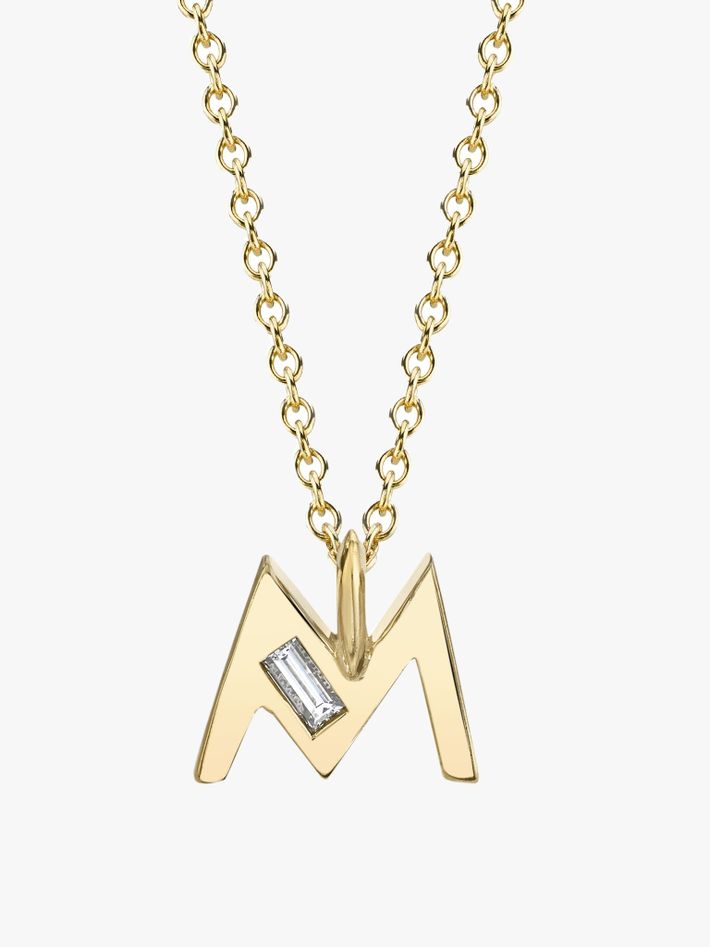 Petite deco initial necklace