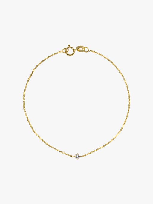 Floating princess cut diamond bracelet photo