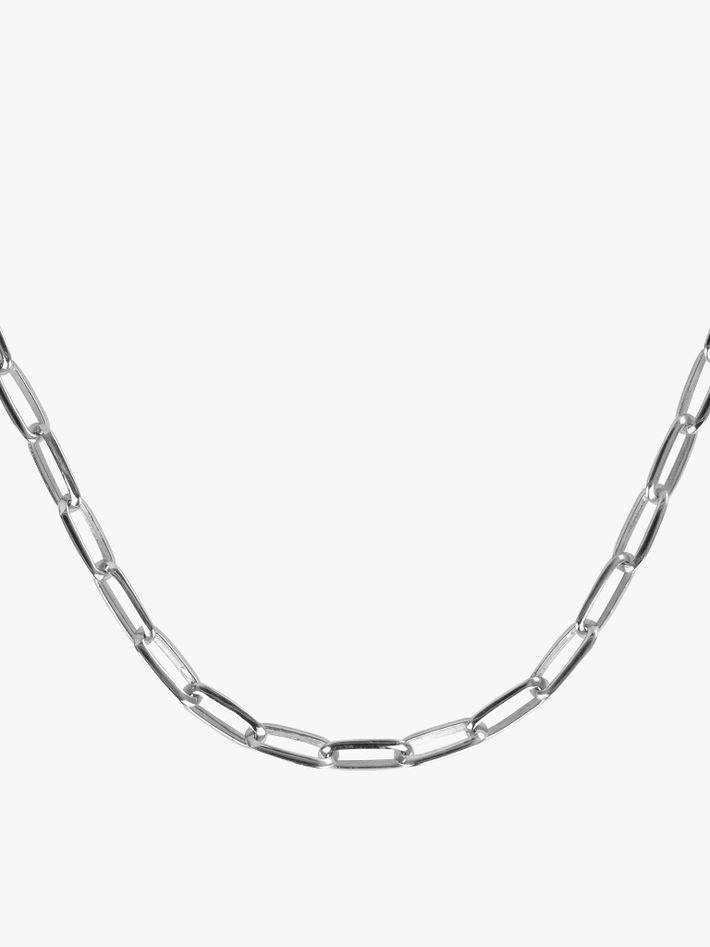 Knife edge oval link long chain