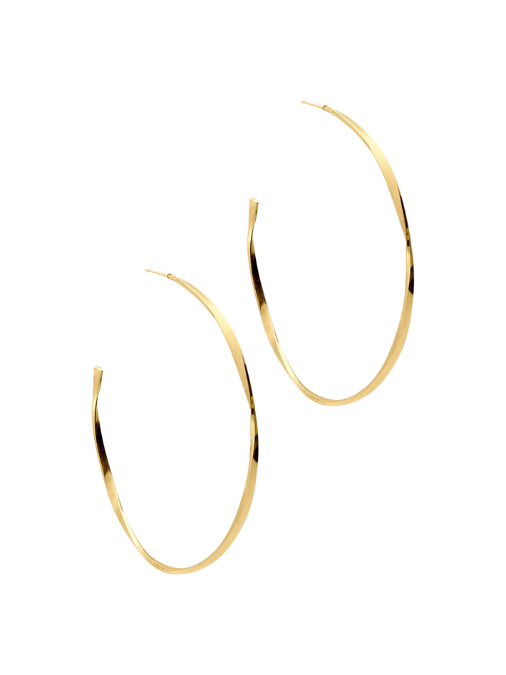 Tide earring 04 gold plated silver