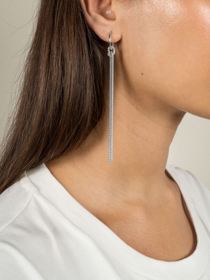 Strata earring 03 silver