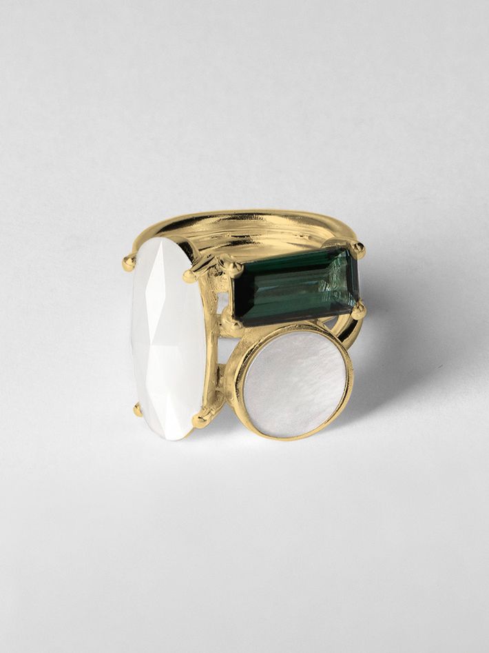 Credo ring 06 gold plated silver