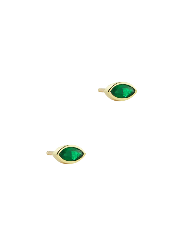 Marquise Emerald Studs by Love Zoelle Fine Jewelry Finematter