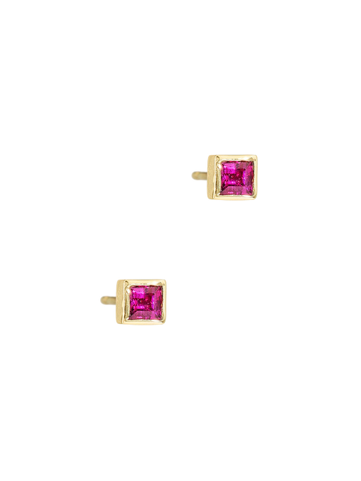 Ruby Square Studs photo