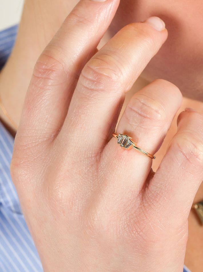 Baguette Pinky Ring by Love Zoelle Fine Jewelry Finematter