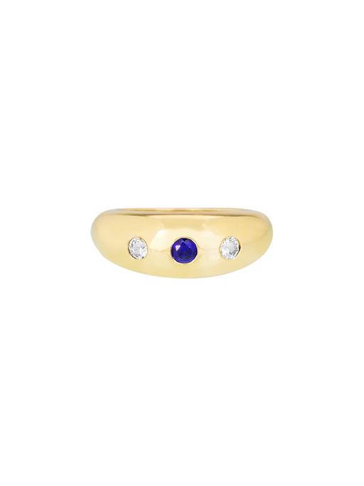 Sapphire gypsy ring photo
