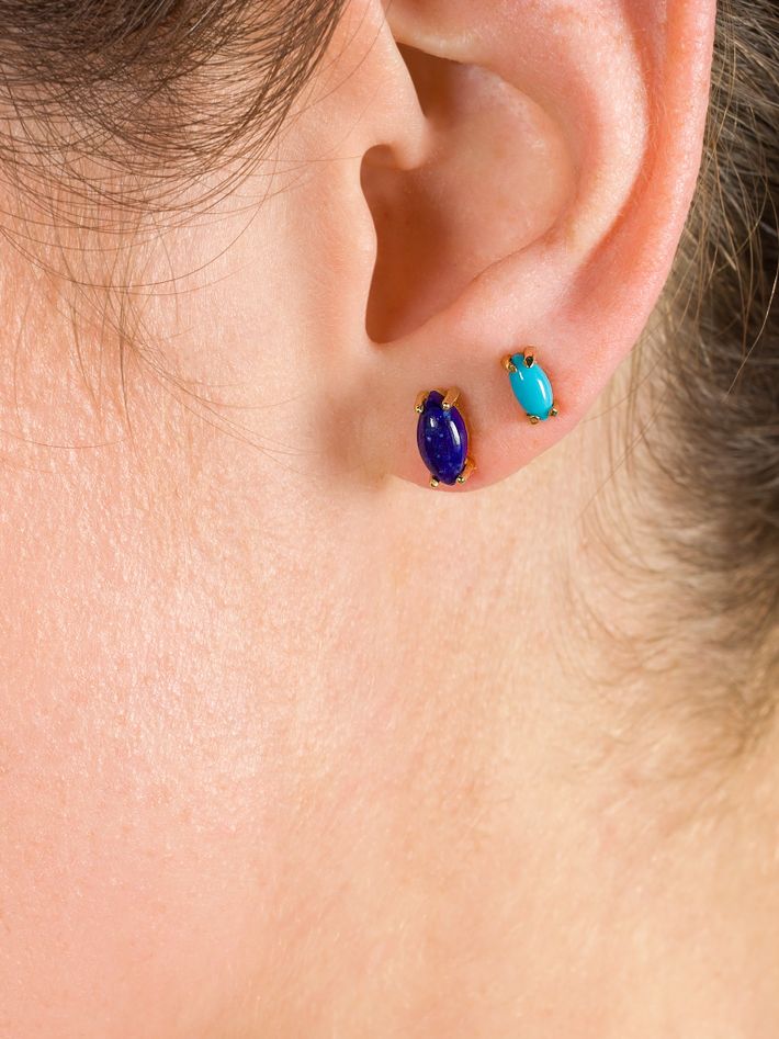Marquise Turquoise Studs by Love Zoelle Fine Jewelry Finematter
