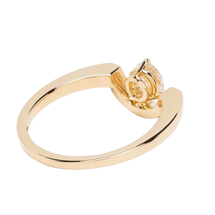 Ring intrépide petit arc 0.5ct pavé ring - 18k yellow gold
