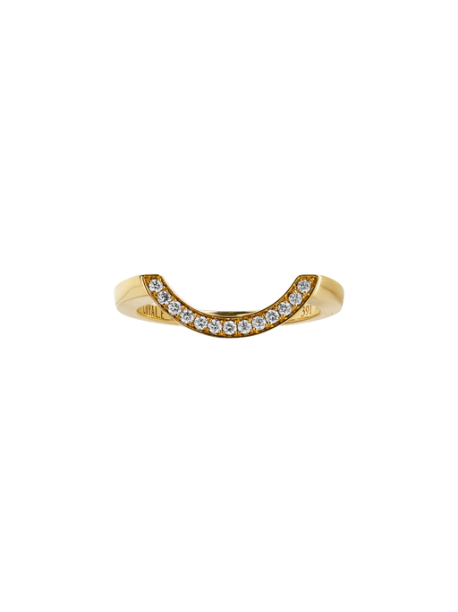 Ring intrépide grand arc pavée - 18k yellow gold photo