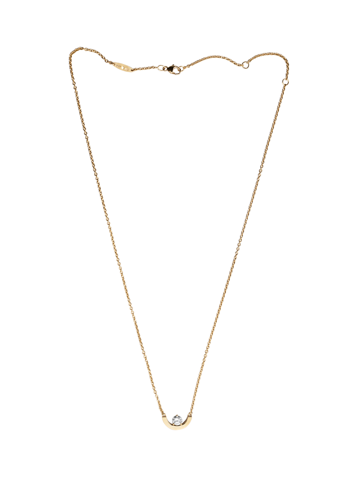 Necklace intrépide petit arc 0.25ct - 18k yellow gold