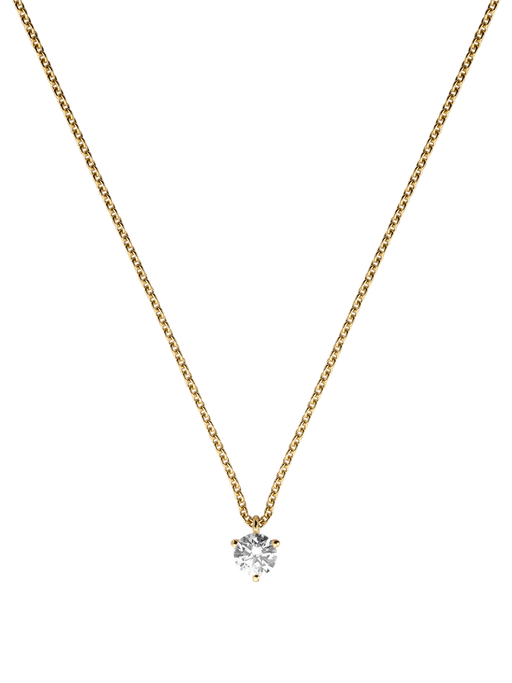 Necklace pur.e 0.5ct - 18k yellow gold photo