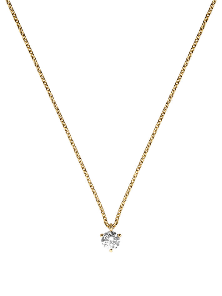 Necklace pur.e 0.5ct - 18k yellow gold