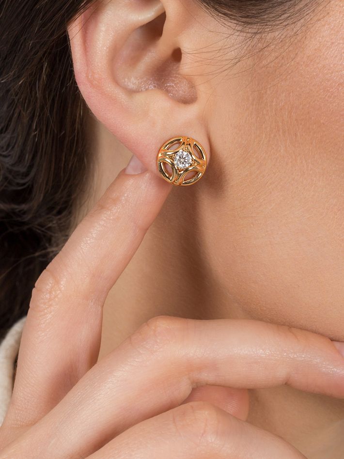 Earrings perpétuel.le 0.25ct x2 - 18k rose gold