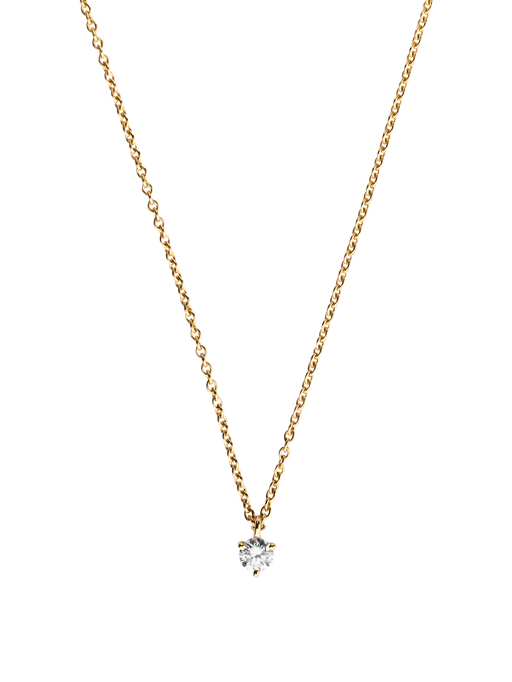 Necklace pur.e 0.25ct - 18k yellow gold photo