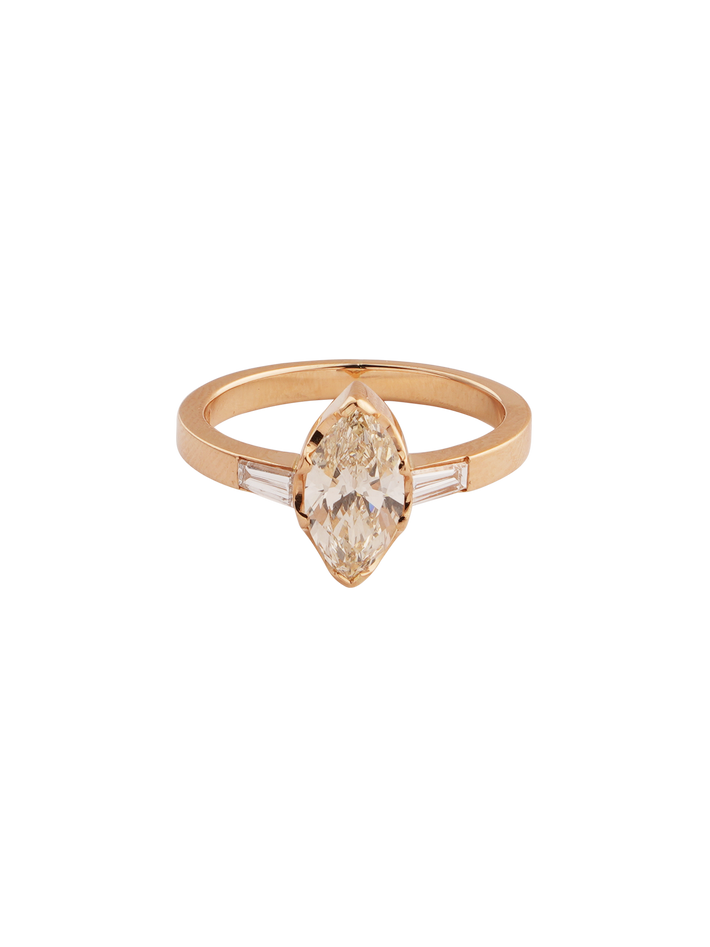 Marquise cut étoile ring - bespoke