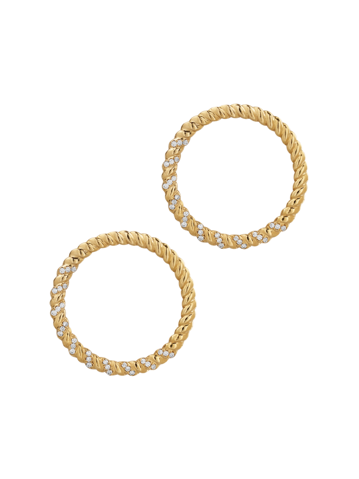 Classicworks A-Z Letter Hoop Earrings, Hoop Earrings, Designed by Completedworks