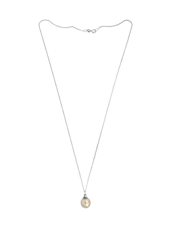 Dark grey tahitian pearl necklace