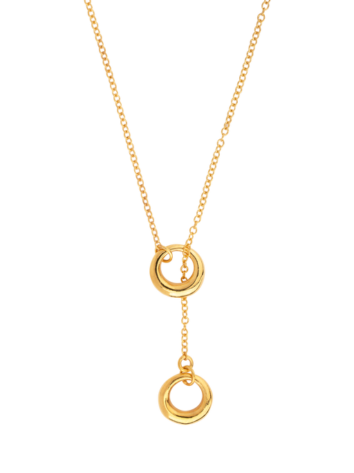 Tapering taurus sliding necklace in gold photo