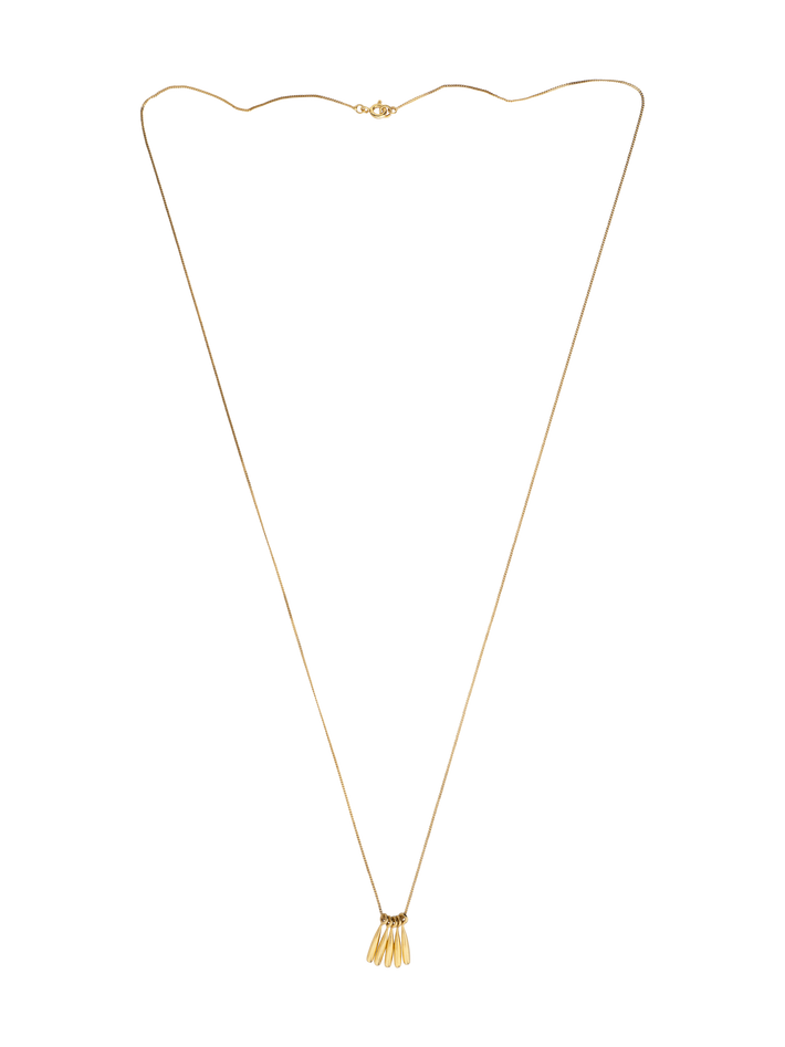 Golden skittle curb necklace