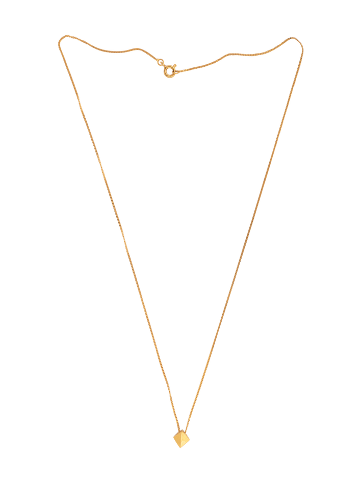 Geo-necklace in gold plated silver