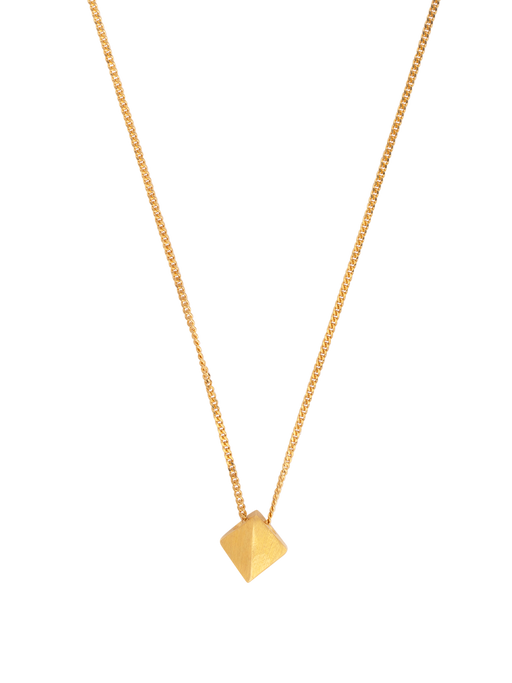 Geo-necklace in gold plated silver photo